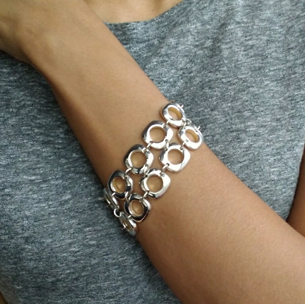 Statement Silver Bracelet - image 3